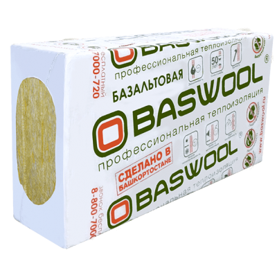 Плиты теплоизоляционные из минеральной (каменной) ваты BASWOOL ЛАЙТ - 45 кг/м3